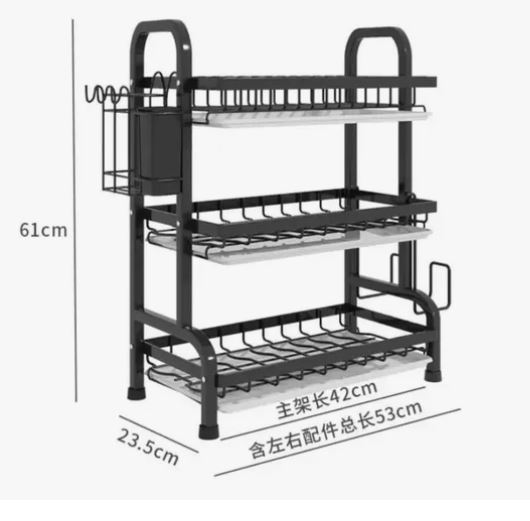 Miniatura 3 de ESCURRIDOR PLATOS 3 NIVELES METAL